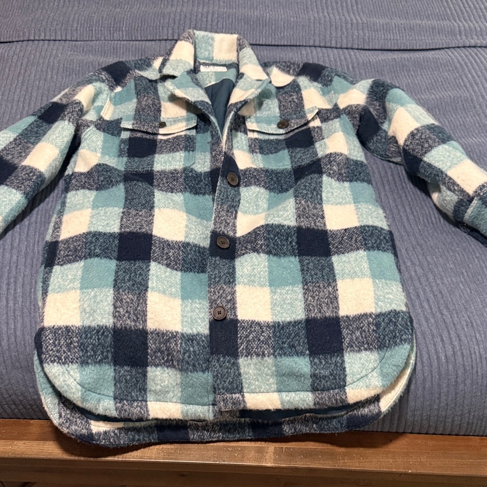 Old Navy women’s Checkered Jacket in Blue and White